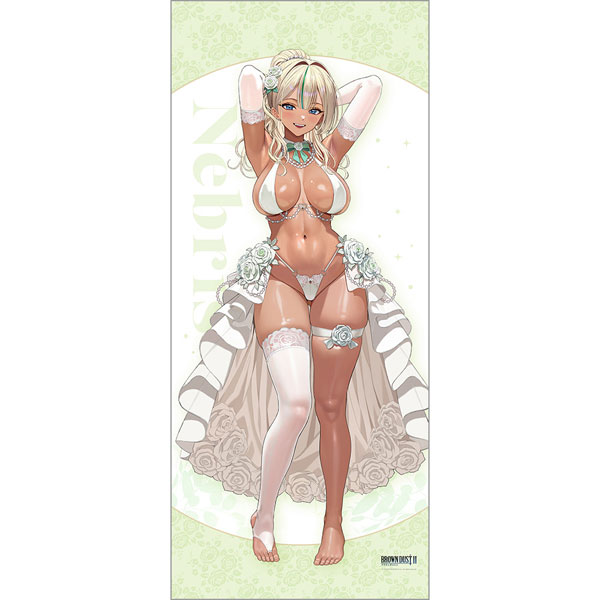 Curtain Damashii [브라운더스트2] 신규 일러스트 점보 벽걸이 스크롤 (네브리스 / 웨딩 수영복)