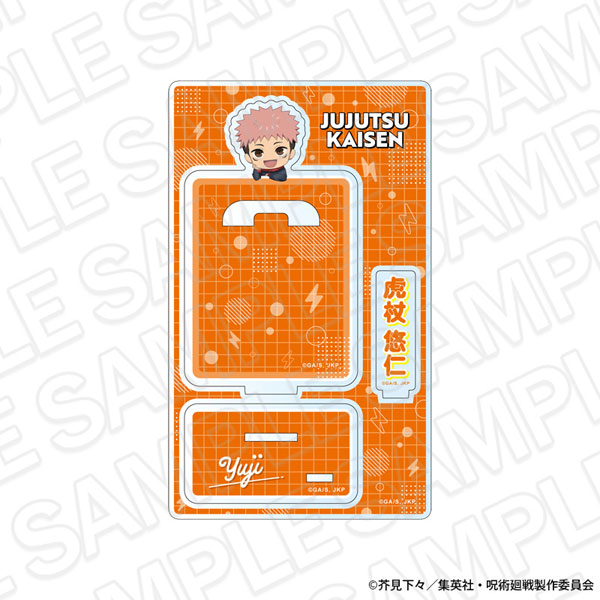 Contents Seed Anime "Jujutsu Kaisen" 5th Anniversary Tin Badge Stand Yuji Itadori shopping Mini Chara ver. 画像 1