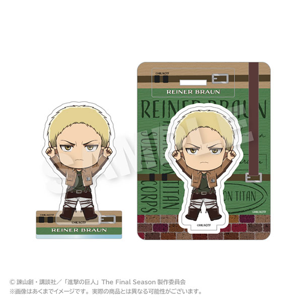 Stella Notes Attack on Titan Point Acrylic Mascot Reiner Braun