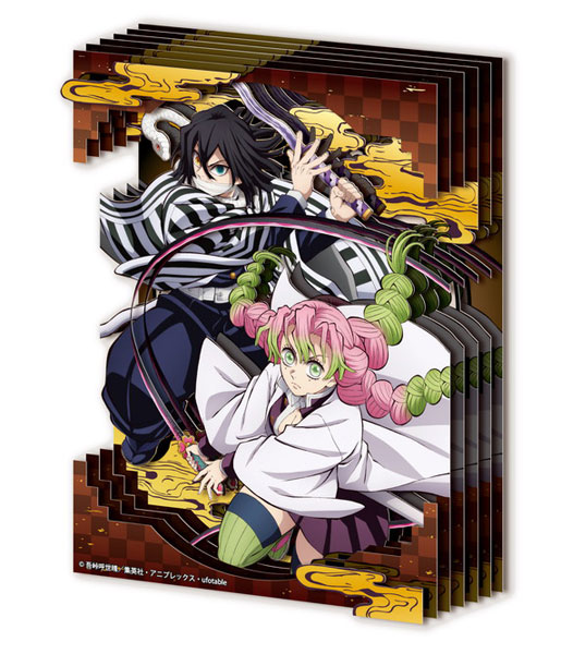 Ensky Paper Shadow Art Mini Anime "Demon Slayer: Kimetsu no Yaiba" SA-M84 Mitsuri Kanroji & Obanai Iguro