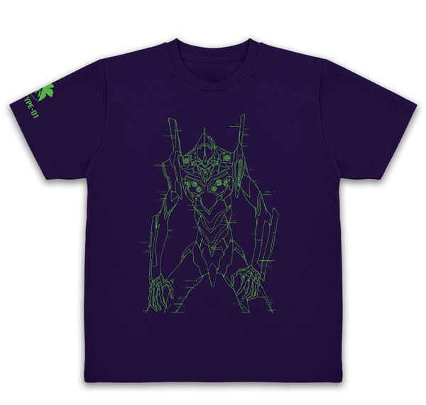 COSPA EVANGELION EVA-01 Dry T-shirt /DEEP PURPLE-M รูปภาพ 1