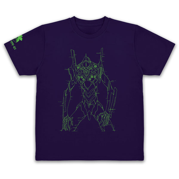 COSPA EVANGELION EVA-01 Dry T-shirt /DEEP PURPLE-XL