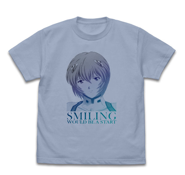 COSPA EVANGELION Smiling Would Be A Start T-shirt /ACID BLUE-M