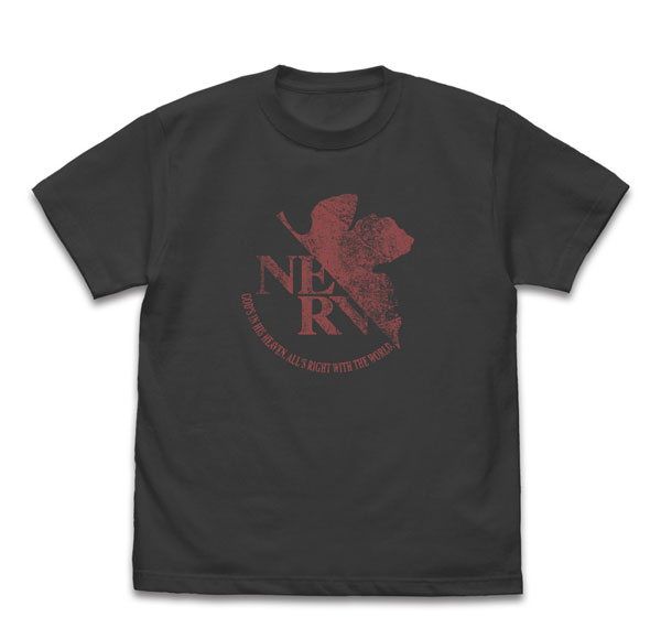 COSPA EVANGELION NERV Vintage Logo T-shirt /SUMI-S