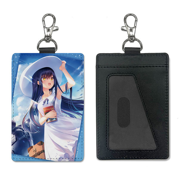 COSPA Summer Pockets REFLECTION BLUE Kamome Kushima Pass Case (w/Swivel Snap Hook) Higeneko Dan no Bouken Ver.