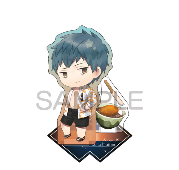 ALGERNON PRODUCT Fate/Grand Order CharaToria Acrylic Stand Saber/Saitou Hajime [Frivolous Dude on the Beach] รูปภาพ 1