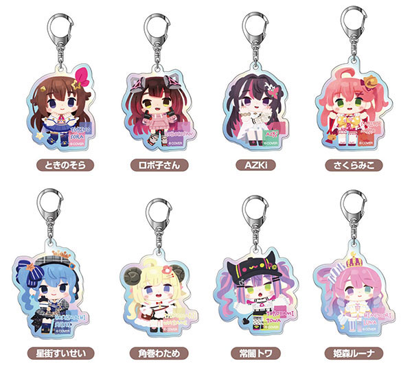 Bandai Aurora Acrylic Keychain hololive x Amelicart Vol.1 8Pack BOX