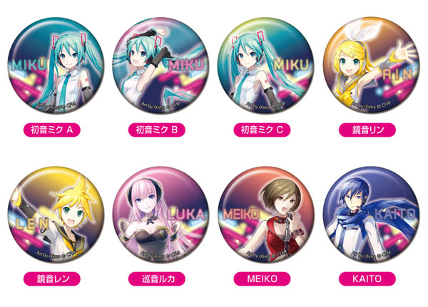 Bandai CAN Badge Hatsune Miku 8Pack BOX