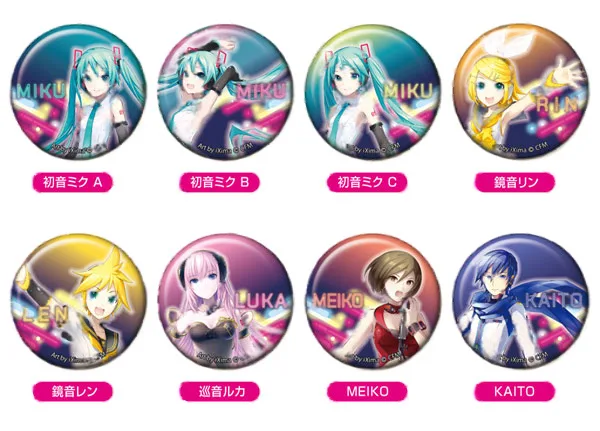 Bandai CAN Badge Hatsune Miku 8Pack BOX 图片 1