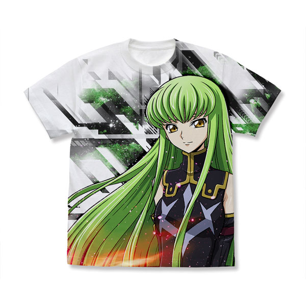 COSPA Code Geass: Lelouch of the Rebellion C.C. Full Graphic T-shirt Black Knights Ver./WHITE-L