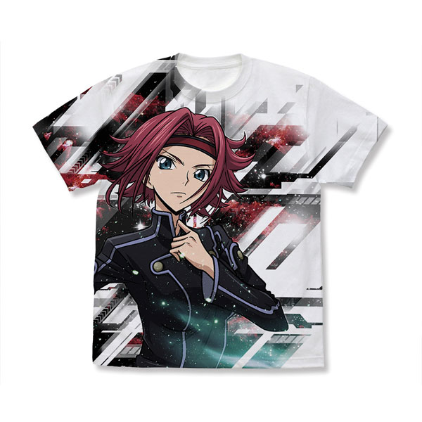 COSPA Code Geass: Lelouch of the Rebellion Kallen Kozuki Full Graphic T-shirt Black Knights Ver./WHITE-L