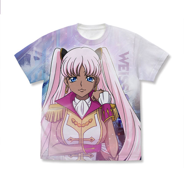 COSPA Code Geass: Roze of the Recapture Catherine Sabathra Full Graphic T-shirt /WHITE-L
