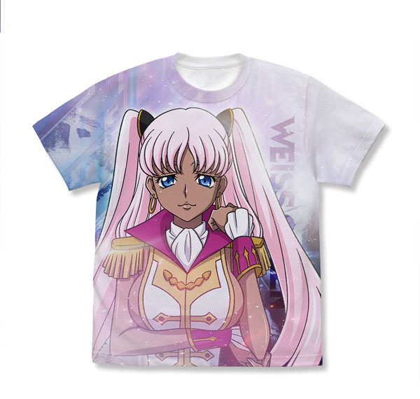 COSPA Code Geass: Roze of the Recapture Catherine Sabathra Full Graphic T-shirt /WHITE-XL