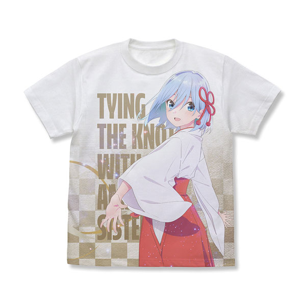 COSPA TV Anime "Tying the Knot with an Amagami Sister" Asahi Amagami Full Graphic T-shirt /WHITE-XL