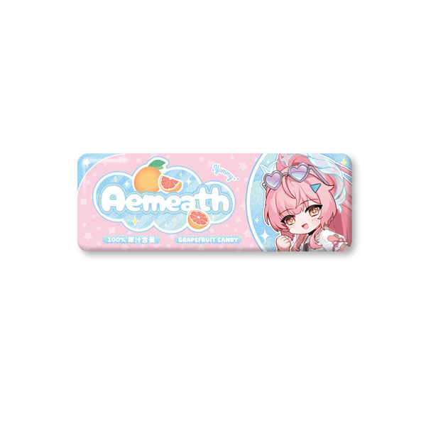 KURO GAMES [Exclusive Sale] Wuthering Waves Pastel Wishes Themed Candy-Stripe Tin Badge Aemeath