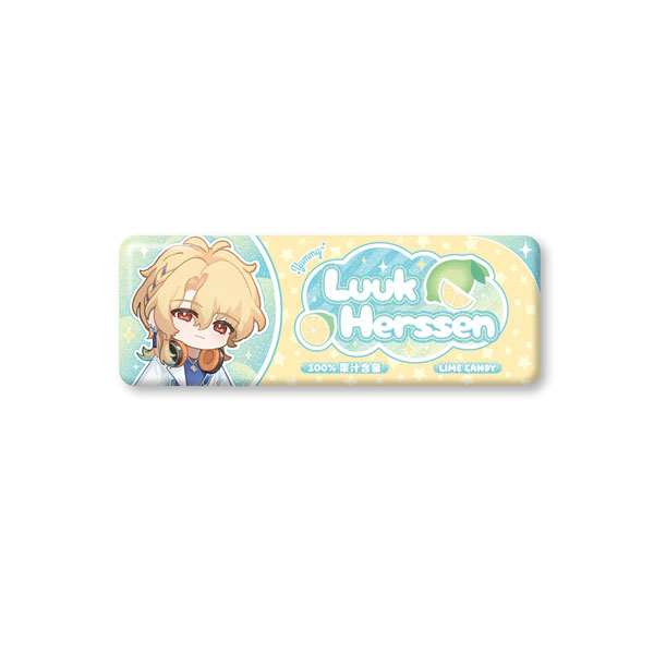 KURO GAMES Wuthering Waves Pastel Wishes เข็มกลัดดีบุกลายแคนดี้สไตรป์ Luuk Herssen