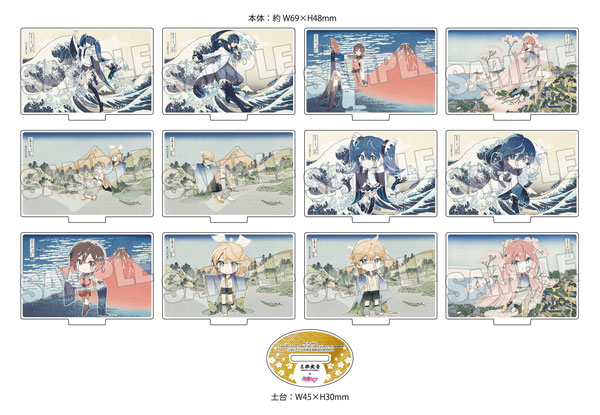 Presence Katsushika Hokusai x Hatsune Miku Rella Acrylic Stand 12Pack BOX