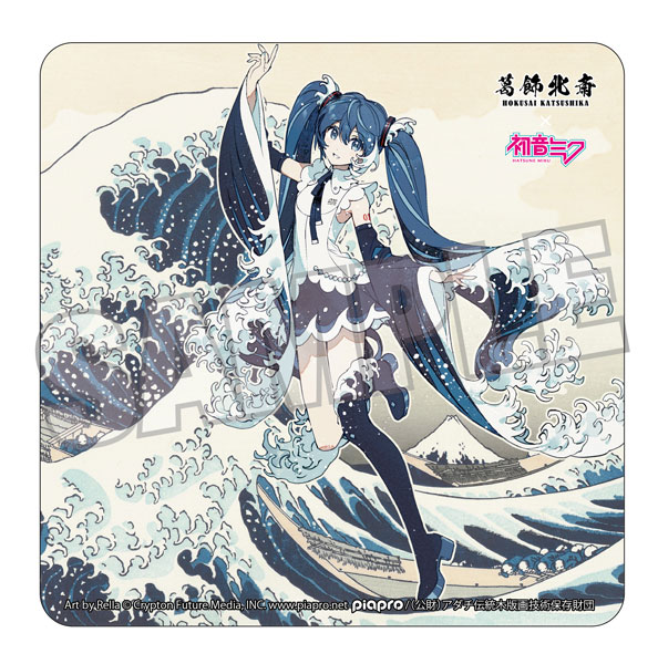 Presence Katsushika Hokusai x Hatsune Miku Rella Car Magnet Hatsune Miku The Great Wave off Kanagawa