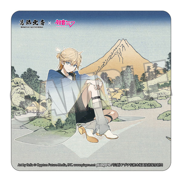 Presence Katsushika Hokusai x Hatsune Miku Rella Car Magnet Kagamine Len Reflection in Lake at Misaka in Kai Province