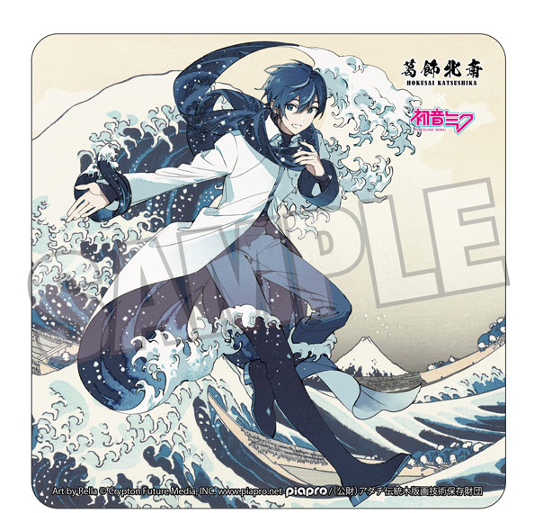 Presence Katsushika Hokusai x Hatsune Miku Rella Car Magnet KAITO The Great Wave off Kanagawa รูปภาพ 1