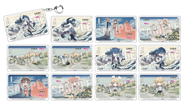 Presence Katsushika Hokusai x Hatsune Miku Rella Clear Acrylic Keychain 12Pack BOX gambar 1