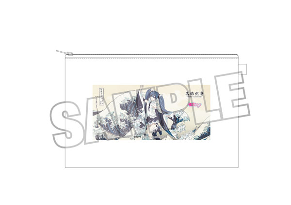 Presence Katsushika Hokusai x Hatsune Miku Rella Pouch Hatsune Miku The Great Wave off Kanagawa