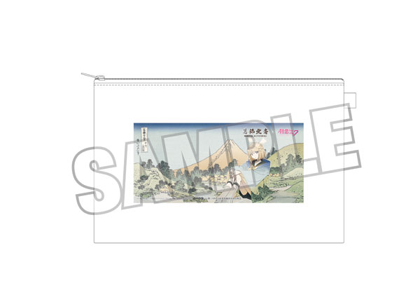 Presence Katsushika Hokusai x Hatsune Miku Rella Pouch Kagamine Rin Reflection in Lake at Misaka in Kai Province