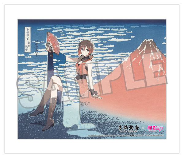 Presence Katsushika Hokusai x Hatsune Miku Rella Canvas Art MEIKO Fine Wind, Clear Morning