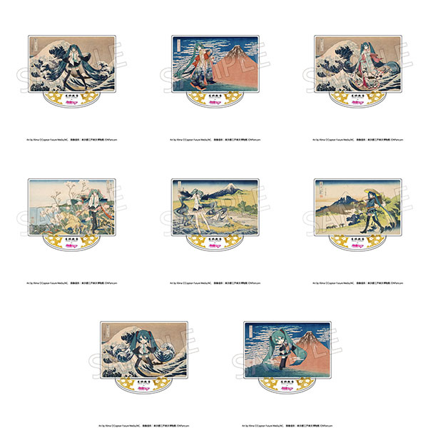 Presence Katsushika Hokusai x Hatsune Miku Acrylic Stand 8Pack BOX image 1