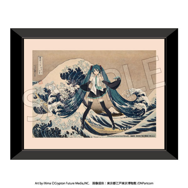 Presence จิตรกรรมจำลอง Genga Art Katsushika Hokusai x Hatsune Miku ภูเขาไฟฟูจิ 36 ทัศนียภาพ คลื่นลูกใหญ่นอกชายฝั่งคานางาวะ รูปภาพ 1