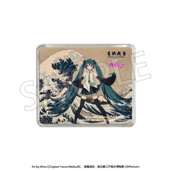 Presence Katsushika Hokusai x Hatsune Miku 3D Magnet Thirty-six Views of Mount Fuji The Great Wave off Kanagawa