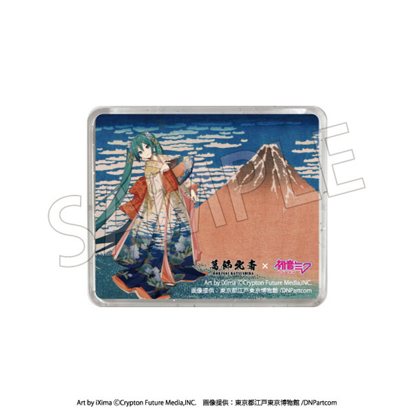 Presence Katsushika Hokusai x Hatsune Miku 3D Magnet Thirty-six Views of Mount Fuji Fine Wind, Clear Morning