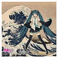 Presence Katsushika Hokusai x Hatsune Miku iXima Sticker The Great Wave off Kanagawa imagen 1