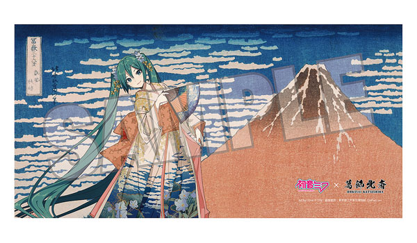 Presence Katsushika Hokusai x Hatsune Miku iXima Bath Towel Fine Wind, Clear Morning