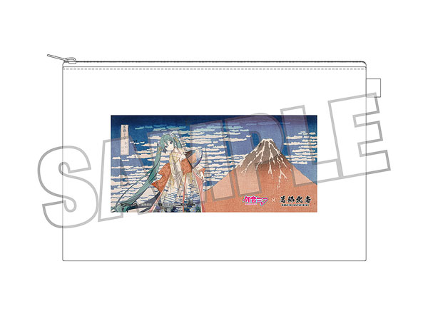 Presence Katsushika Hokusai x Hatsune Miku iXima Pouch Fine Wind, Clear Morning