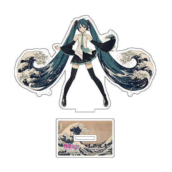 Presence Katsushika Hokusai x Hatsune Miku iXima Diecut Acrylic Stand The Great Wave off Kanagawa