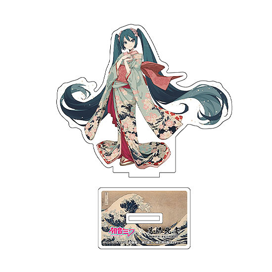 Presence Katsushika Hokusai x Hatsune Miku iXima Diecut Acrylic Stand The Great Wave off Kanagawa Kimono