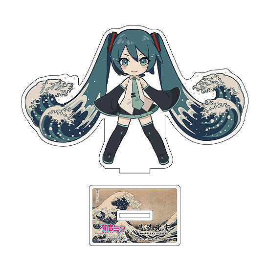 Presence Katsushika Hokusai x Hatsune Miku iXima Diecut Acrylic Stand The Great Wave off Kanagawa Mini Chara 图片 1