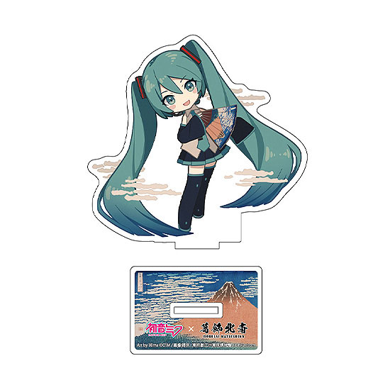 Presence Katsushika Hokusai x Hatsune Miku iXima Diecut Acrylic Stand Fine Wind, Clear Morning Mini Chara