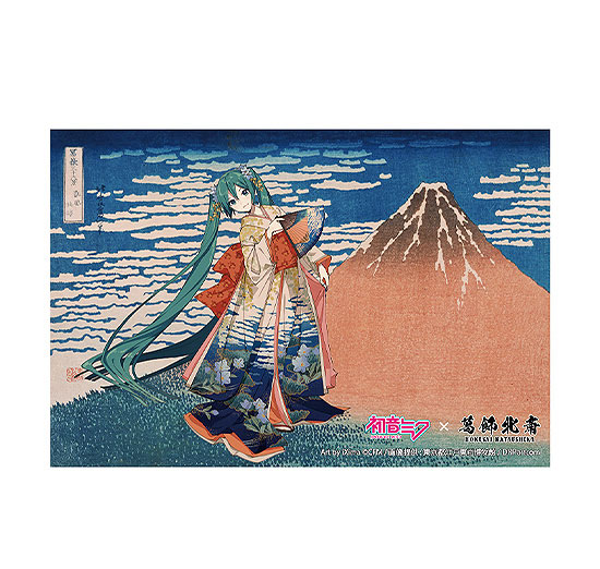Presence Katsushika Hokusai x Hatsune Miku iXima Postcard Fine Wind, Clear Morning รูปภาพ 1