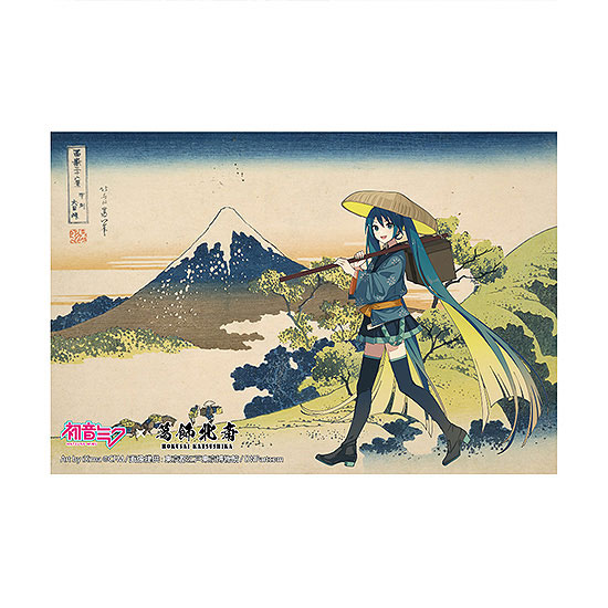 Presence Katsushika Hokusai x Hatsune Miku iXima Postcard Inume Pass in Kai Province