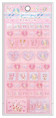 TCP Jewelpet Tile Sticker Pink