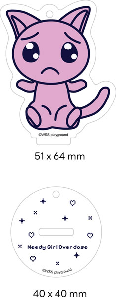 LOTTE CULTUREWORKS NEEDY STREAMER OVERLOAD Stamp Acrylic Stand Keychain :( Cat Sorry