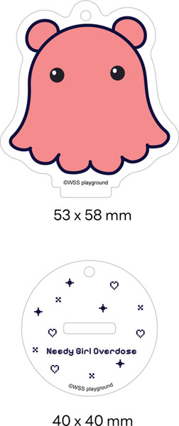 LOTTE CULTUREWORKS NEEDY STREAMER OVERLOAD Stamp Acrylic Stand Keychain Mendako