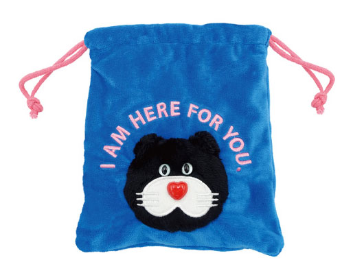 Ost mojojojo Plush Drawstring Bag Cat (Black) Bild 1