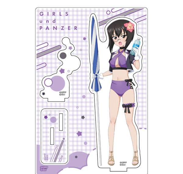 Curtain Damashii [Girls und Panzer Senshadou Daisakusen!] Acrylic Stand (Momo Kawashima / Swimsuit 2025) Bild 1