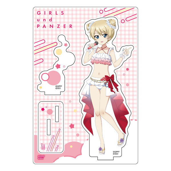 Curtain Damashii [Girls und Panzer Senshadou Daisakusen!] Acrylic Stand (Darjeeling / Swimsuit 2025)