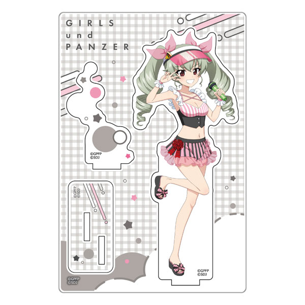 Curtain Damashii [Girls und Panzer Senshadou Daisakusen!] Acrylic Stand (Anchovy / Swimsuit 2025)