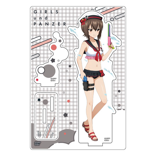 Curtain Damashii [Girls und Panzer Senshadou Daisakusen!] Acrylic Stand (Maho Nishizumi / Swimsuit 2021)