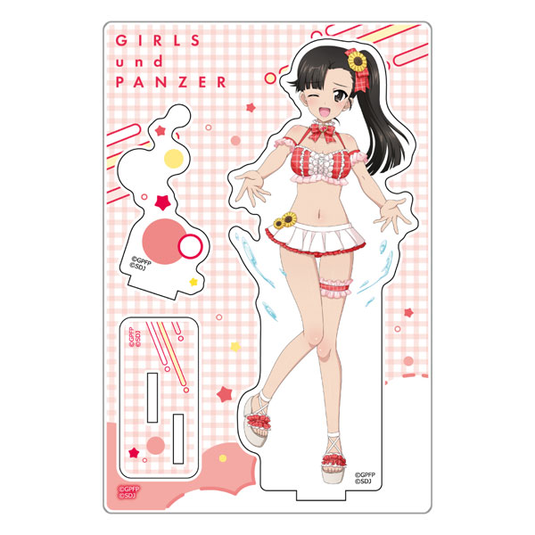 Curtain Damashii [Girls und Panzer Senshadou Daisakusen!] Acrylic Stand (Kinuyo Nishi / Swimsuit 2025)
